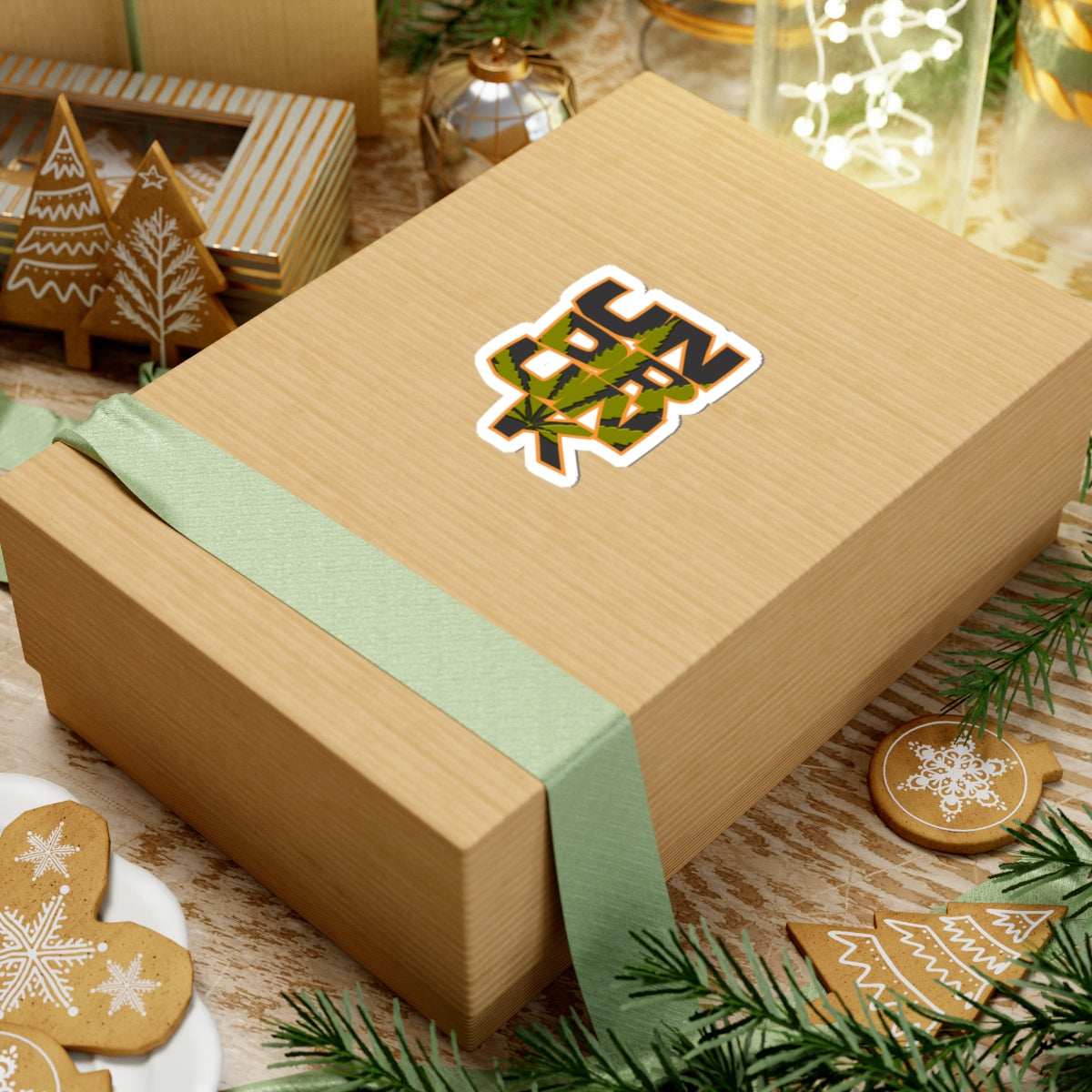 Unbroke Cannabis Kiss-Cut Stickers - Vibrant Design for Laptop & Gear