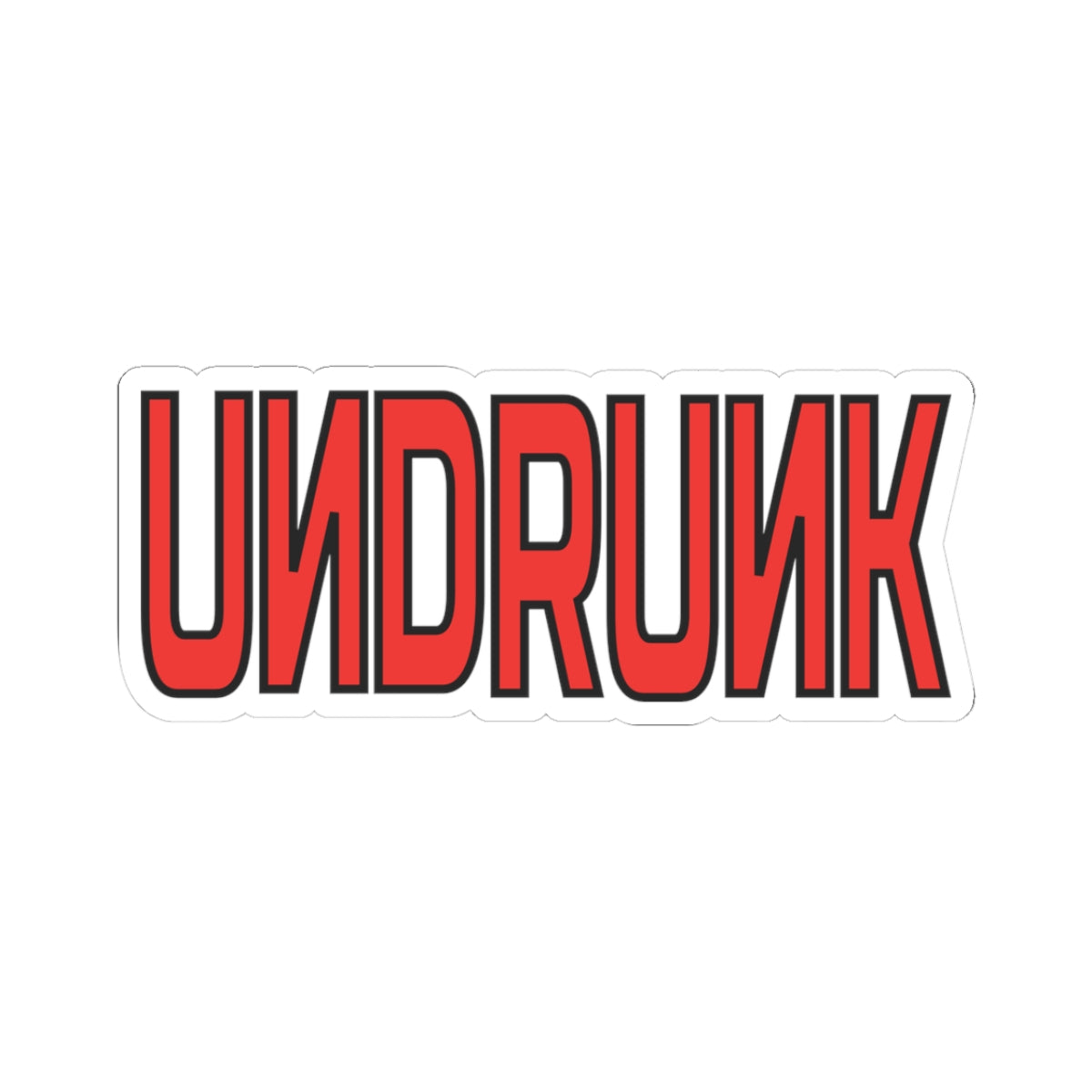 Playful Undrunk Kiss-Cut Stickers for Laptops, Water Bottles, Journals, Fun Self-Expression, Gift for Friends